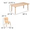 Flash Furniture Rectangle 24 W, 48 L, 23.75 H, Plastic, Steel, Brown YU-YCX-0013-2-RECT-TBL-NAT-R-GG - alternate 6